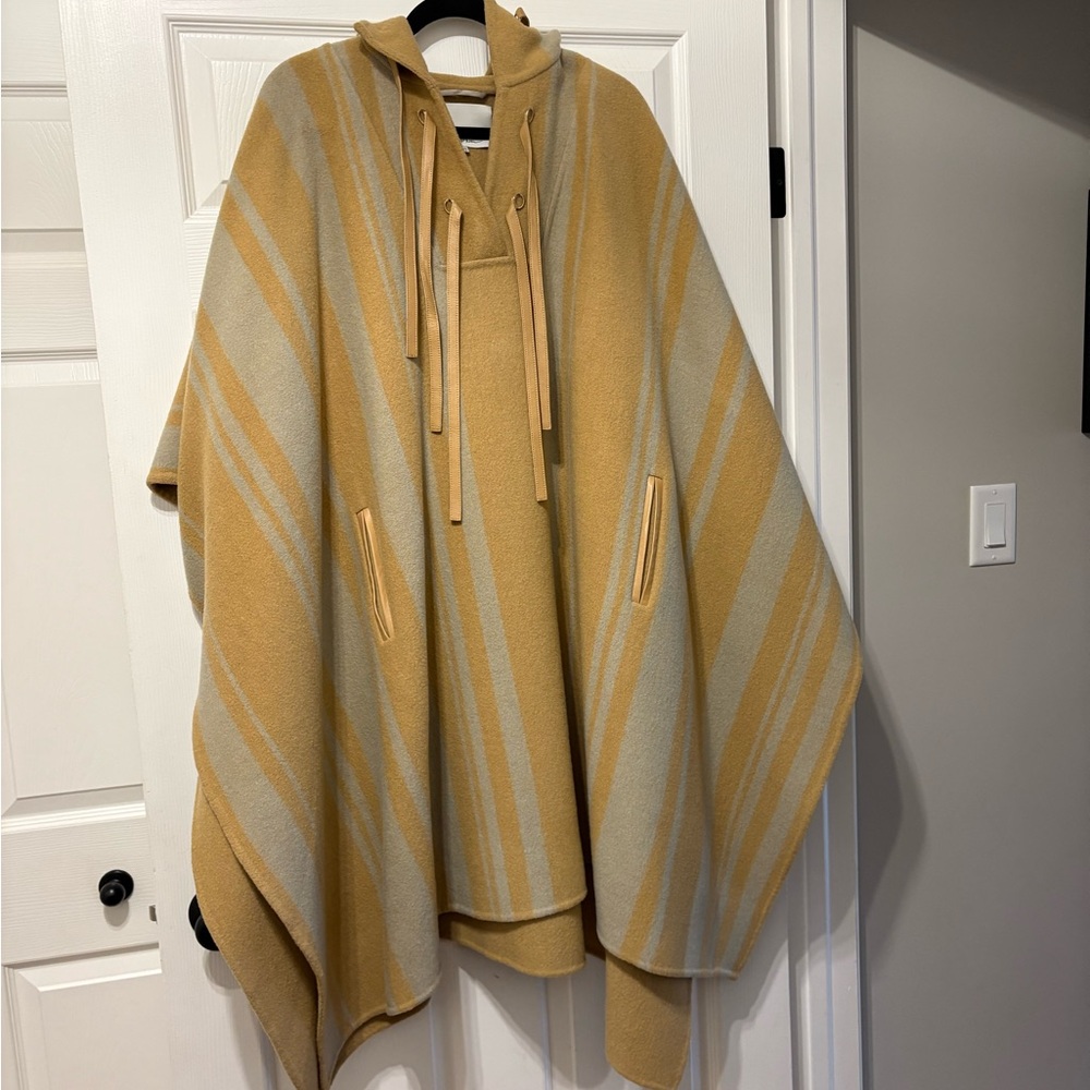 3.1 Phillip Lim Tan and Grey Poncho